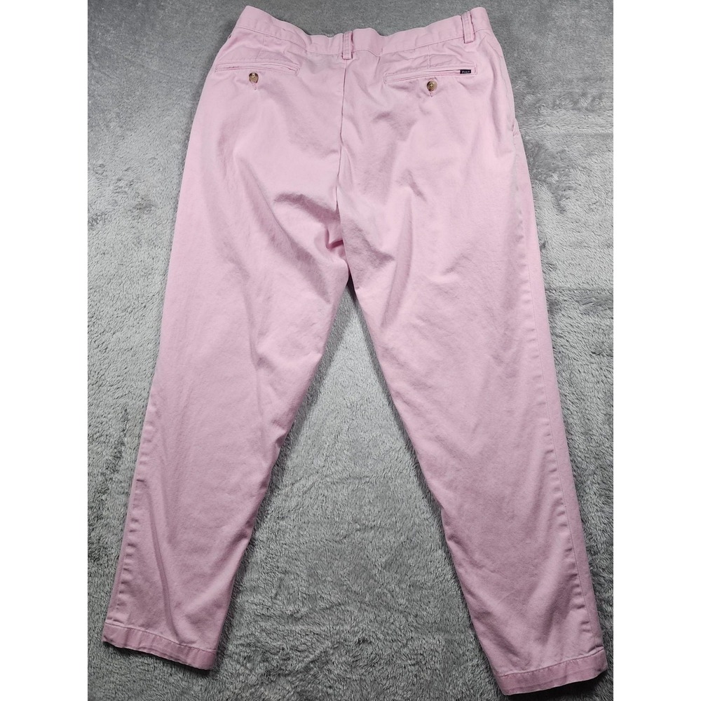 Polo Ralph Lauren Pants Mens 34x30 (Fits 32x30) Pink Classic Fit Preppy Summer - Picture 10 of 13
